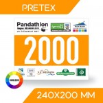 DOSSARD PRÉTEX COULEUR 240x200 MM
