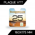 PLAQUE DE VTT N°2 16x17,5 CM