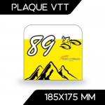PLAQUE DE VTT N°3 18,5x17,5 CM