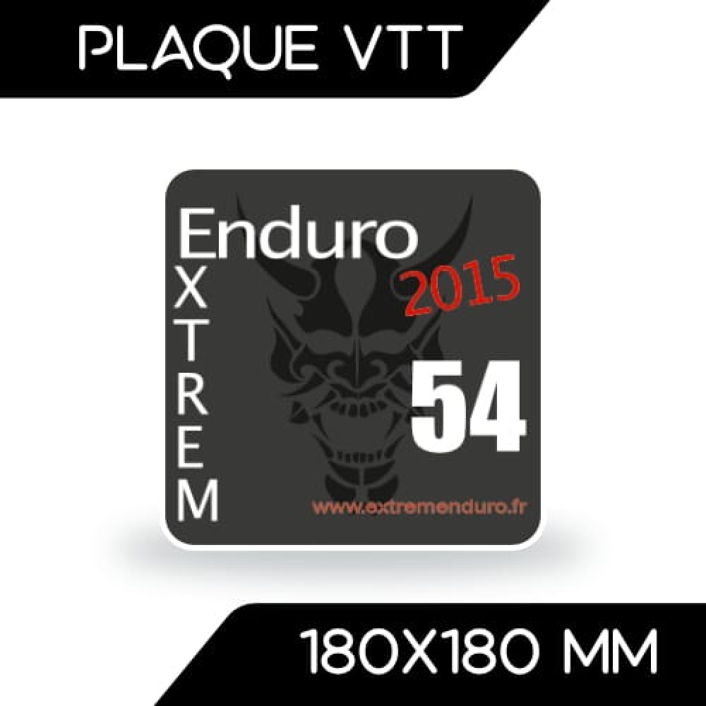 PLAQUE DE VTT N°4 18x18 CM
